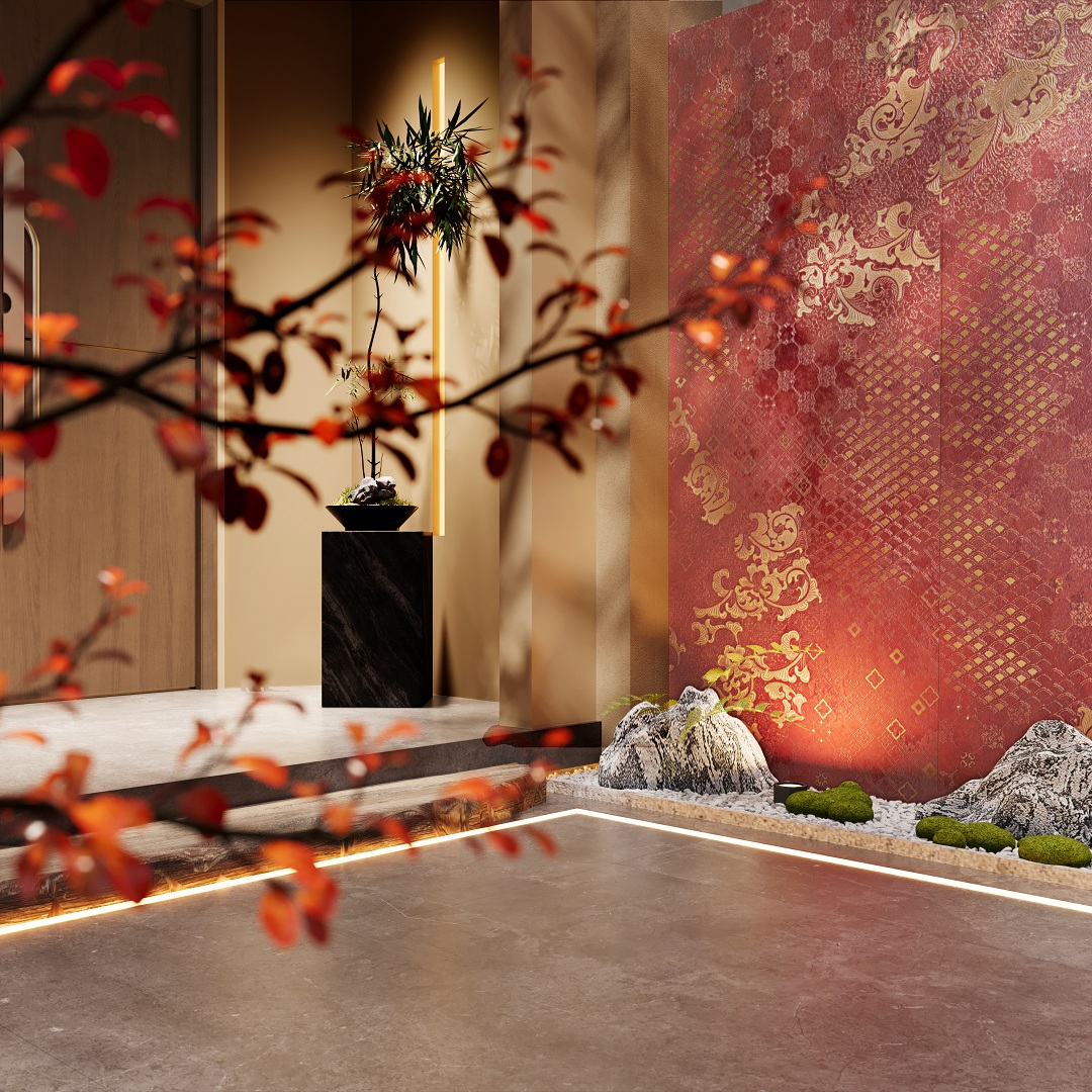 7__冠珠华脉_雍华京韵_GF-2608JQ46_宫墙旭影_墙___地GF-DV121212-456_黑朱丝绒___庭院-2新